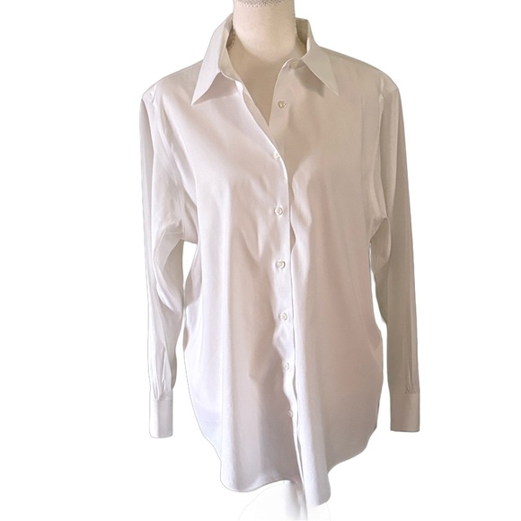 Brooks Brothers Classic Fit White No Iron Stretch Long Sleeve Shirt Size 16 - Picture 2 of 7